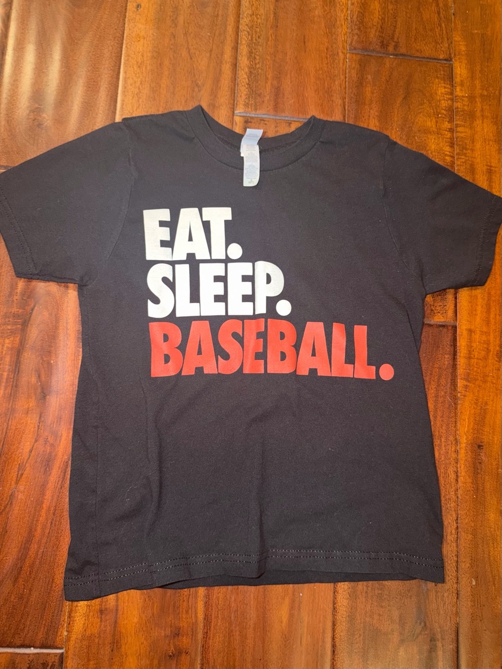 Eat.Sleep.Baseball tee.  Chalk Talk Sports.  Size youth S